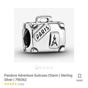 Pandora suitcase charm